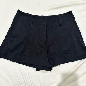 American Eagle High-Rise Black Trouser Shorts